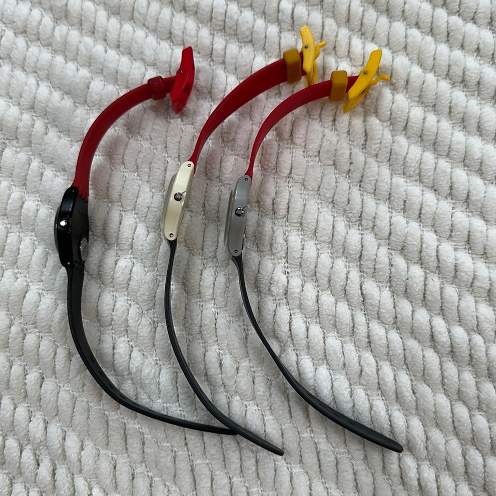 Lot of three VINTAGE SWATCH WATCHES  all need new batteries. Circa 1985-1990.